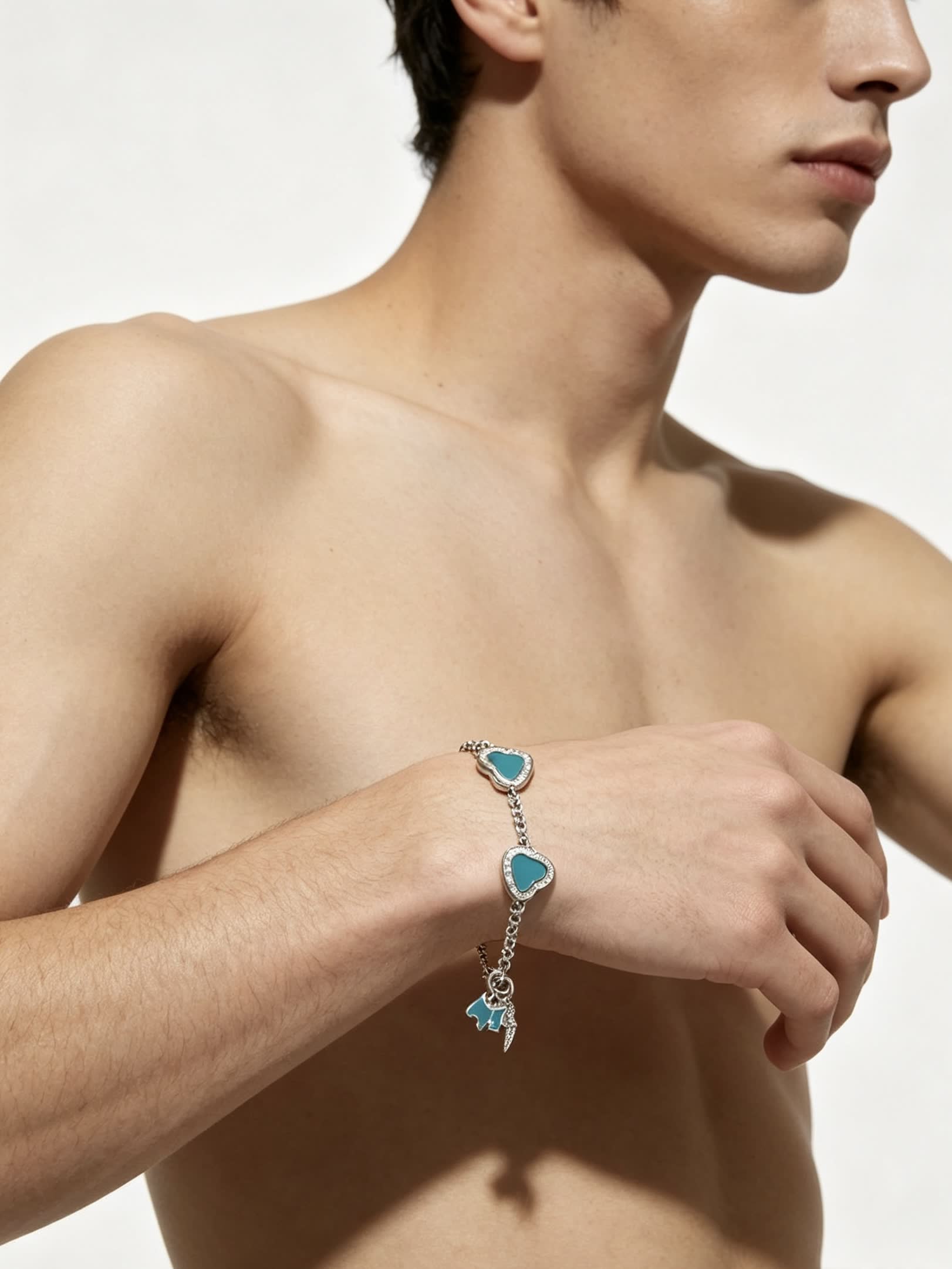 Tiffany & Co. Blue Enamel Heart Bracelet